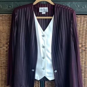 Sheri Martin Jacket Tone on Tone Purple